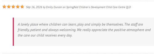 Emilly Duncan review about Springfield Childrens Development Centre
